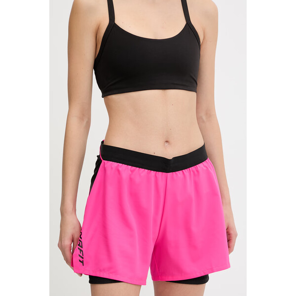 Dynafit szorty sportowe ALPINE PRO  damskie kolor różowy gładkie high waist 08.0000071644