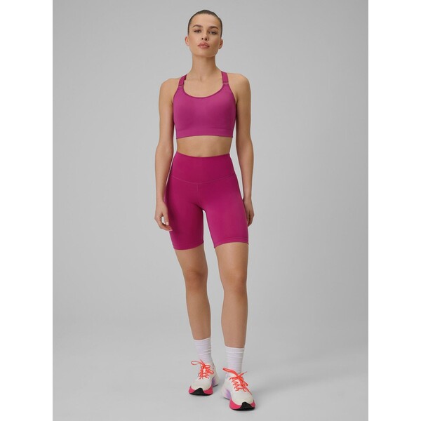 4F Legginsy kolarki treningowe damskie - różowe 4FRAW24TFSTF047-54S