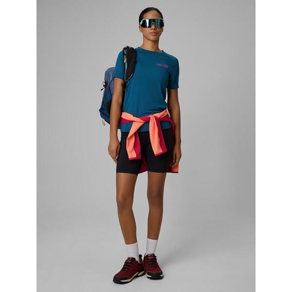 4F Legginsy kolarki trekkingowe damskie - czarne 4FRSS24UBDSF158-20S