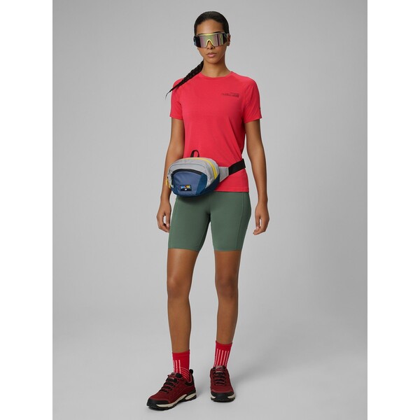 4F Legginsy kolarki trekkingowe damskie - khaki 4FALSAW24TFSHF0979-44S