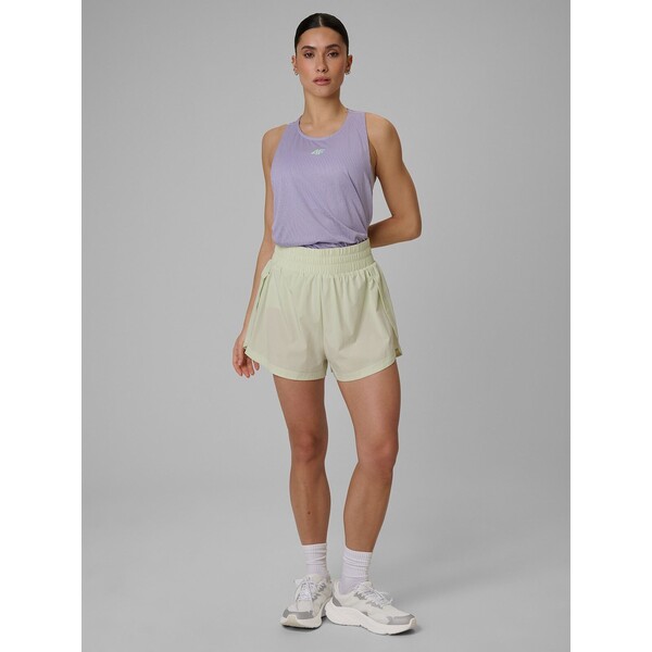 4F Spodenki treningowe szybkoschnące damskie - zielone 4FWSS24TSHOF286-41S