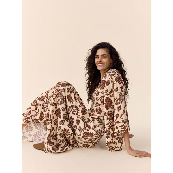 Reserved Wzorzysta sukienka z wiskozą 753JC-MLC