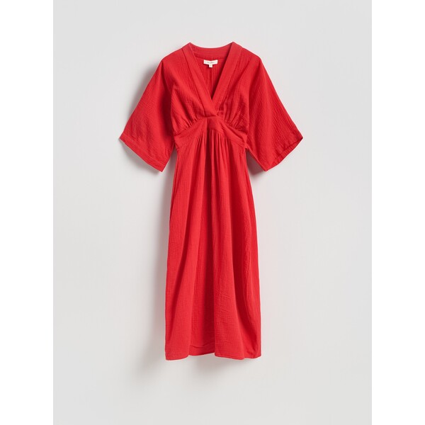 Reserved Muślinowa sukienka midi 510IY-33X