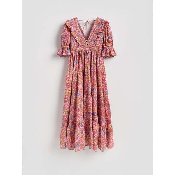 Reserved Wzorzysta sukienka maxi 527IY-77X