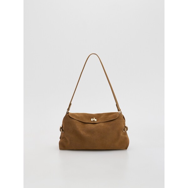 Reserved Zamszowa torebka na ramię 546CO-82X