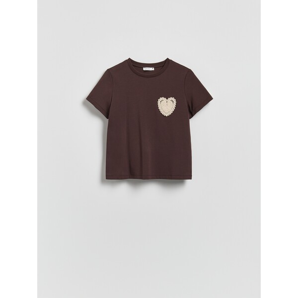 Reserved T-shirt z haftowaną aplikacją 198HT-89X