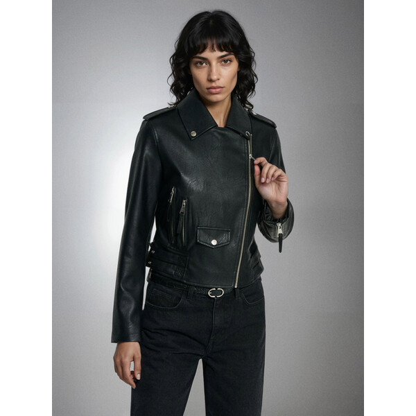 Sinsay Kurtka ramoneska z imitacji skóry 174GZ-99X