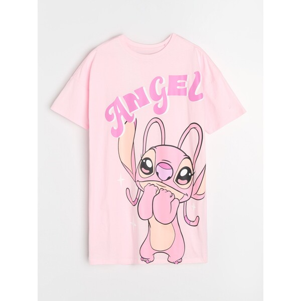 Sinsay Bawełniana koszula nocna z nadrukiem Lilo & Stitch 463HF-03X
