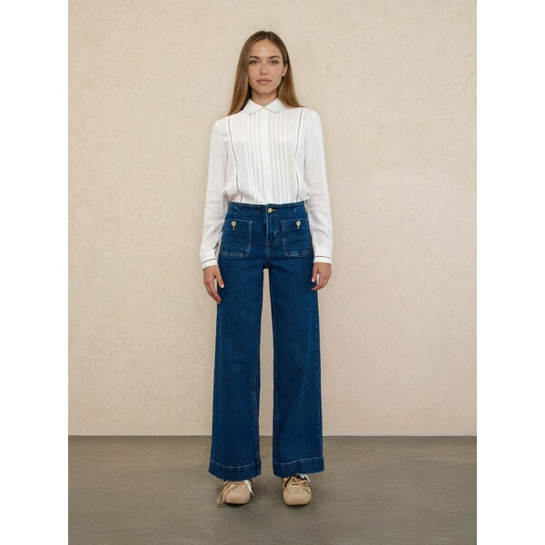 Sinsay Jeansy wide leg z efektem sprania 233HC-59J