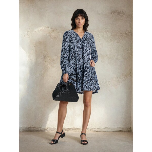 Sinsay Wiskozowa sukienka szmizjerka ze wzorem 127GY-50X