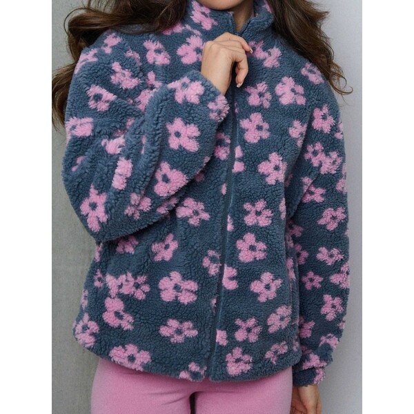 Sinsay Bluza sherpa ze stójką 033GZ-MLC