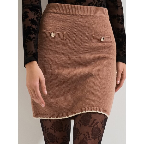 Sinsay Swetrowa spódnica mini 522HC-84X