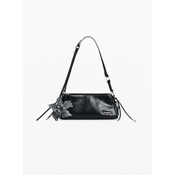 Desigual Średniej wielkości torebka ze skóropodobnym wykończeniem z zawieszką charm 26SAXPCI2000U