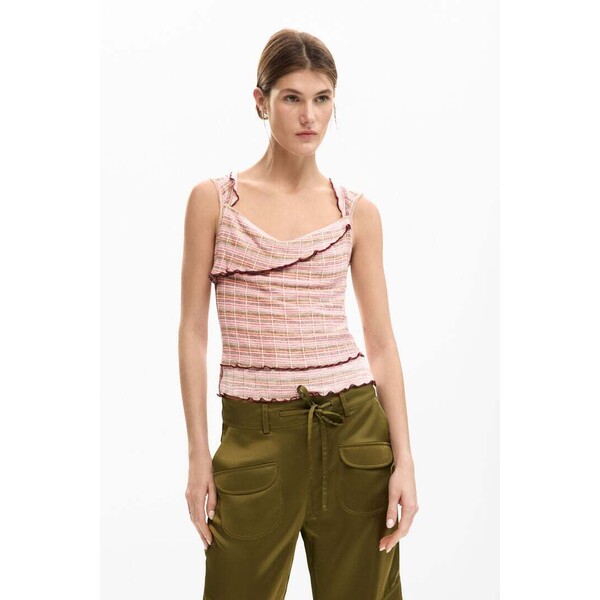 Desigual falbaniasta koszulka 26SWTK249019