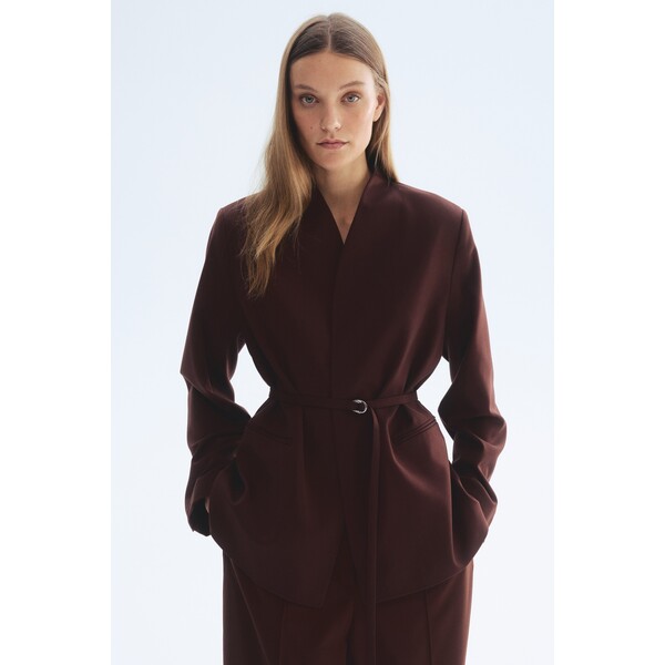 H&M Marynarka oversize z paskiem 1321377