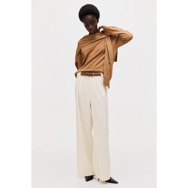 H&M Spodnie ponte z paskiem 1325090