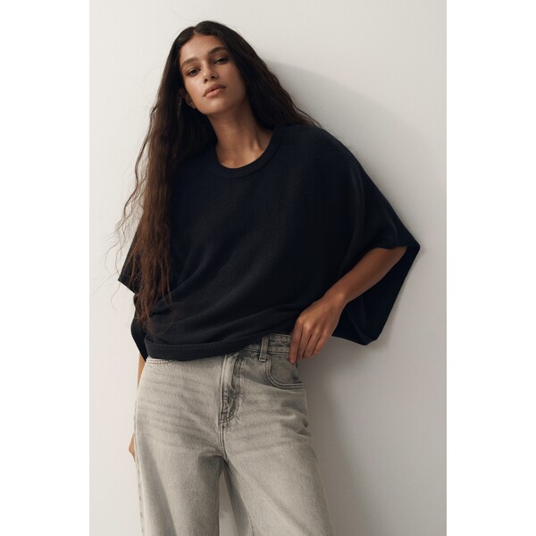 H&M Dzianinowy top z nietoperzowym rękawem 1320795