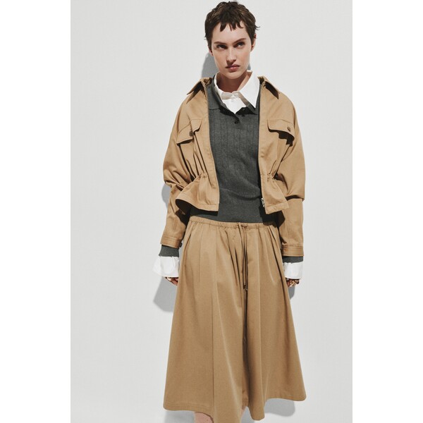 H&M Plisowana spódnica z diagonalu 1319287