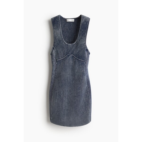 H&M Sprana sukienka z dzianiny w prążki 1276921