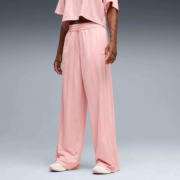 Damskie spodnie PUMA League z szerokimi nogawkami Rosy Outlook