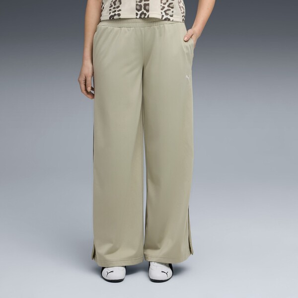 Puma Damskie spodnie z niskim stanem WARDROBE Essentials na zatrzaski Lux Army