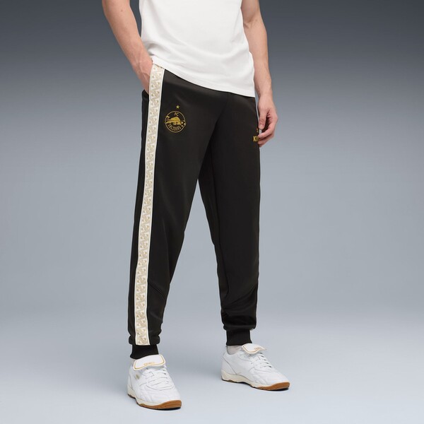 Puma Męskie spodnie FC Red Bull Salzburg KING Anthem PUMA Black-Matte Puma Gold