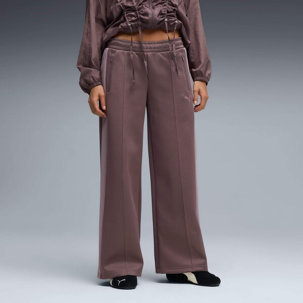 Puma Damskie spodnie dresowe T7 z niskim stanem Raisin