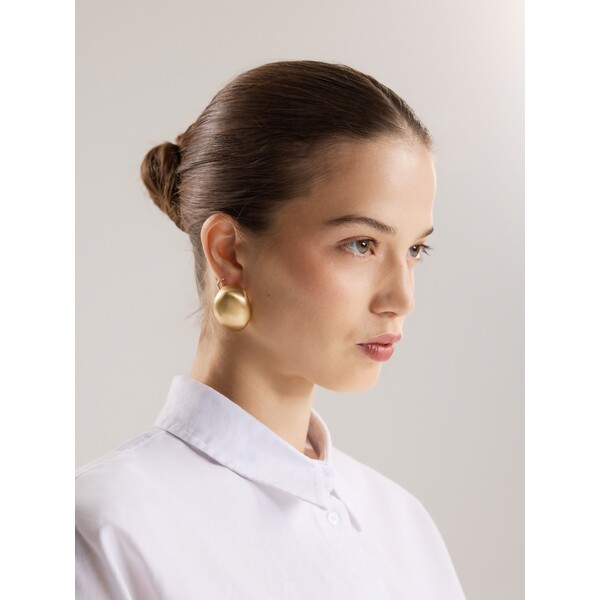 Reserved Owalne kolczyki 774IC-GLD