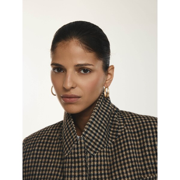 Reserved Owalne kolczyki 779IC-GLD