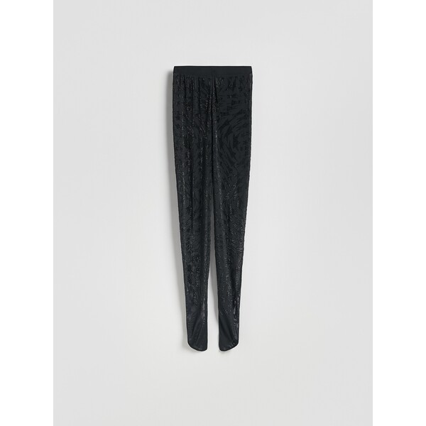 Reserved Legginsy z ozdobną aplikacją 139HI-99X