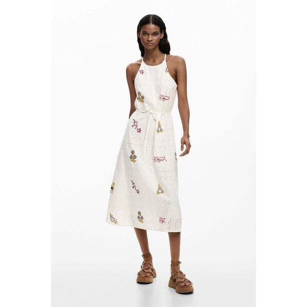 Desigual haftowana sukienka halter 26SWVW411000