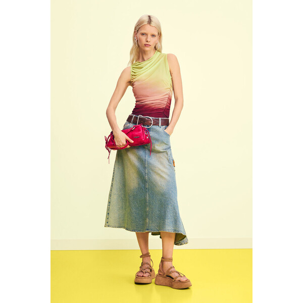 Desigual Asymetryczny drapowany top 26SWTKXR4001