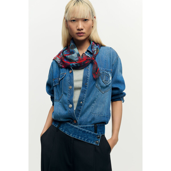 Desigual Apaszka w serduszka i stokrotki 26SAWA363000U