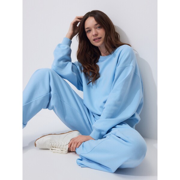 Reserved Gładka bluza z bawełną 758HS-50X