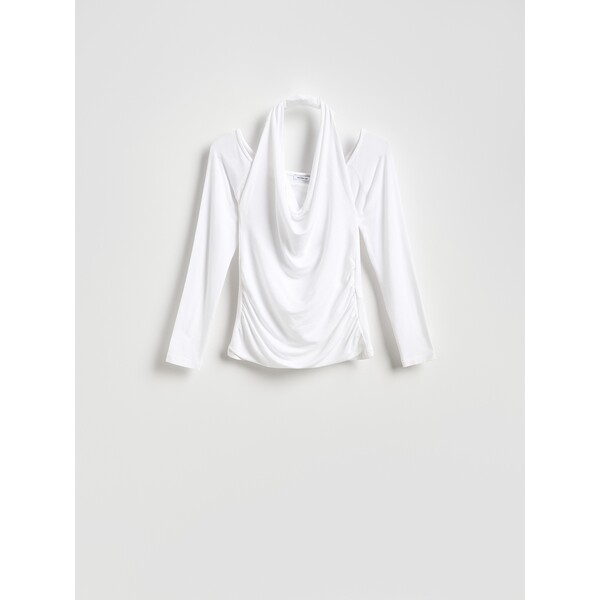 Reserved Bluzka z ozdobnym dekoltem 494KL-01X