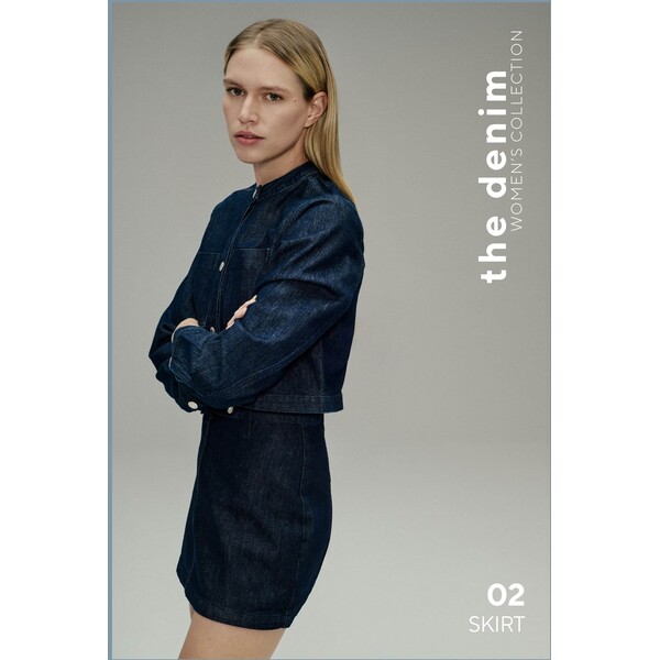 Reserved Jeansowa spódnica mini 142IL-59J
