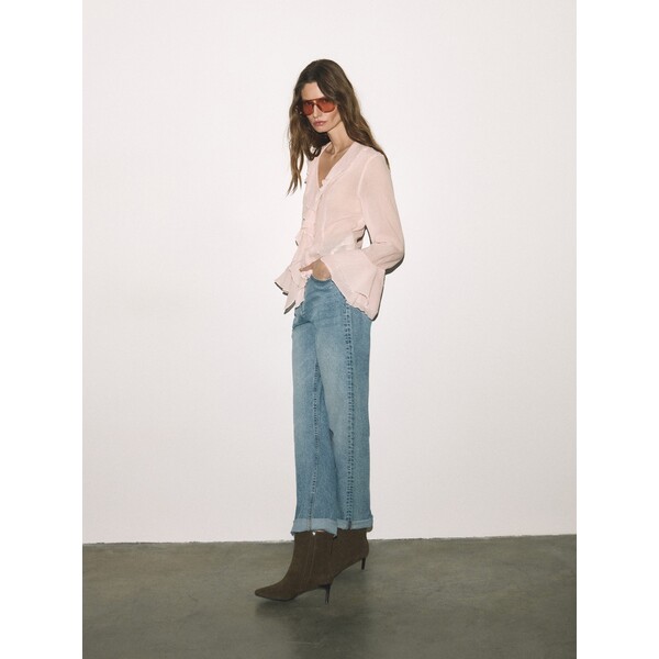 Reserved Zamszowe botki na szpilce 348ID-87X