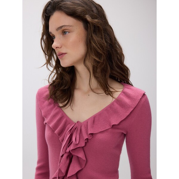 Reserved Sweter z falbanką 747IM-34X