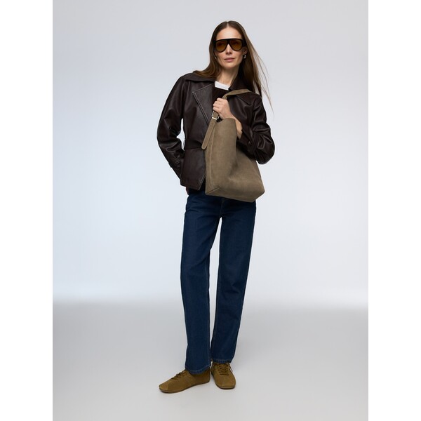 Reserved Zamszowa torebka shopper 757FC-09X