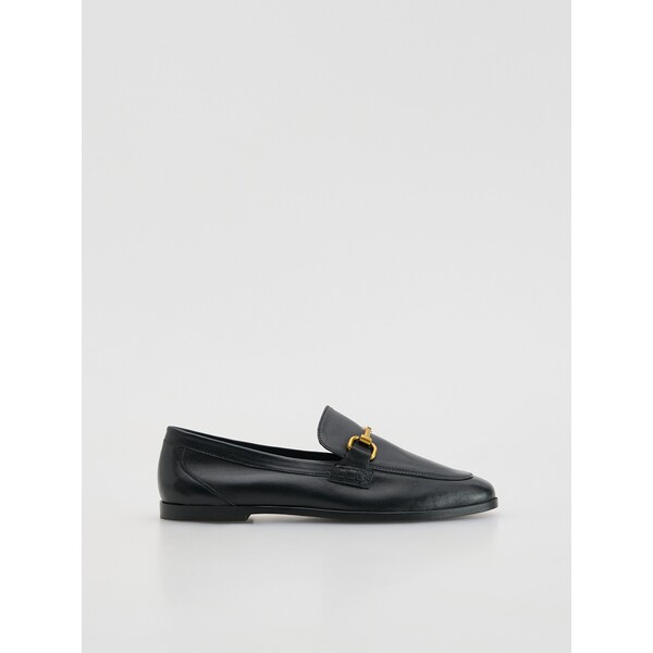 Reserved Skórzane loafersy z klamrą 346FF-99X