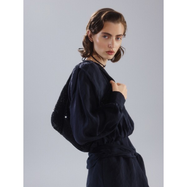 Reserved Torebka hobo ze strassem 187FE-99X