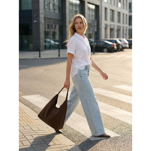 Sinsay Wiskozowa koszula z ozdobnymi guzikami 076GY-00K