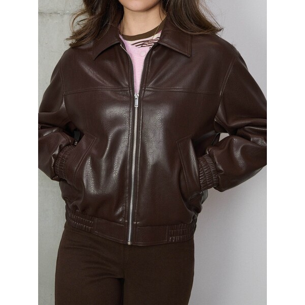 Sinsay Kurtka bomberka z imitacji skóry 176GZ-89X