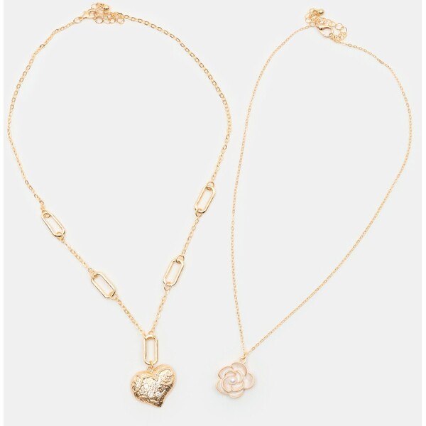 Sinsay Naszyjniki z zawieszkami 2 pack 573IM-GLD