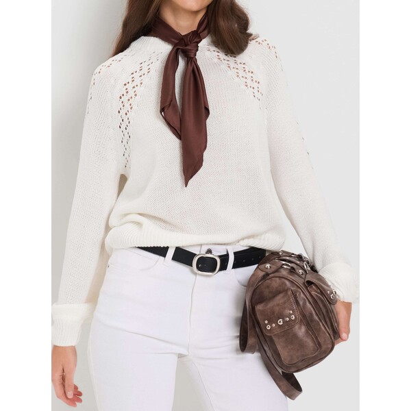 Sinsay Ażurowy sweter 498HC-01X