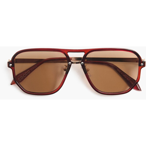 Cropp Bordowe okulary przeciwsłoneczne 341IF-83X