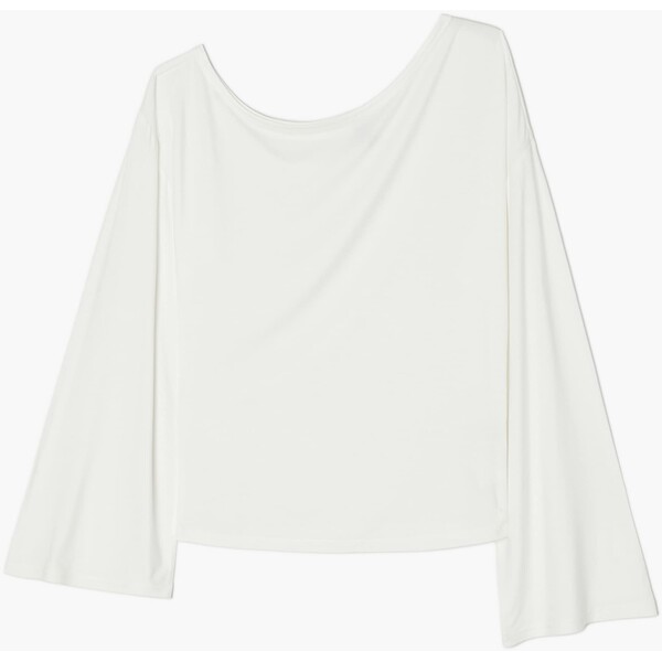 Cropp Biała bluzka oversize z opadającym ramieniem 315HX-01X
