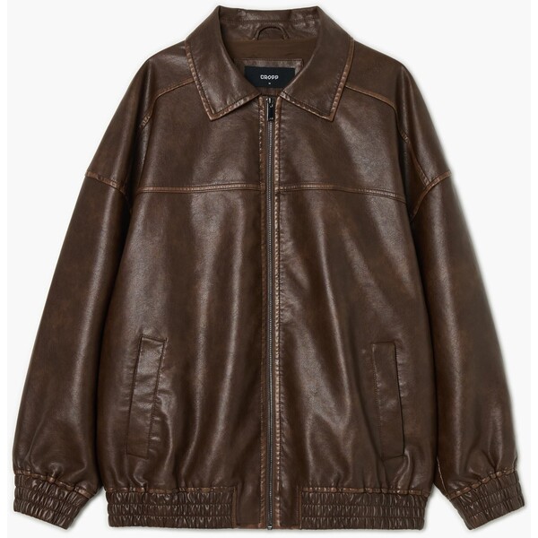Cropp Brązowa ramoneska oversize 930HW-84X