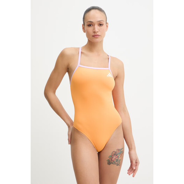 adidas Performance jednoczęściowy strój kąpielowy  kolor pomarańczowy miękka miseczka KB0687