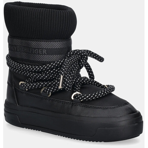 Tommy Hilfiger śniegowce SNOW BOOT WATER REPELLENT  kolor czarny FW0FW09260